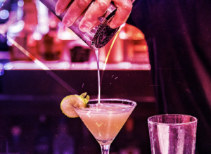 Bartender pouring a drink