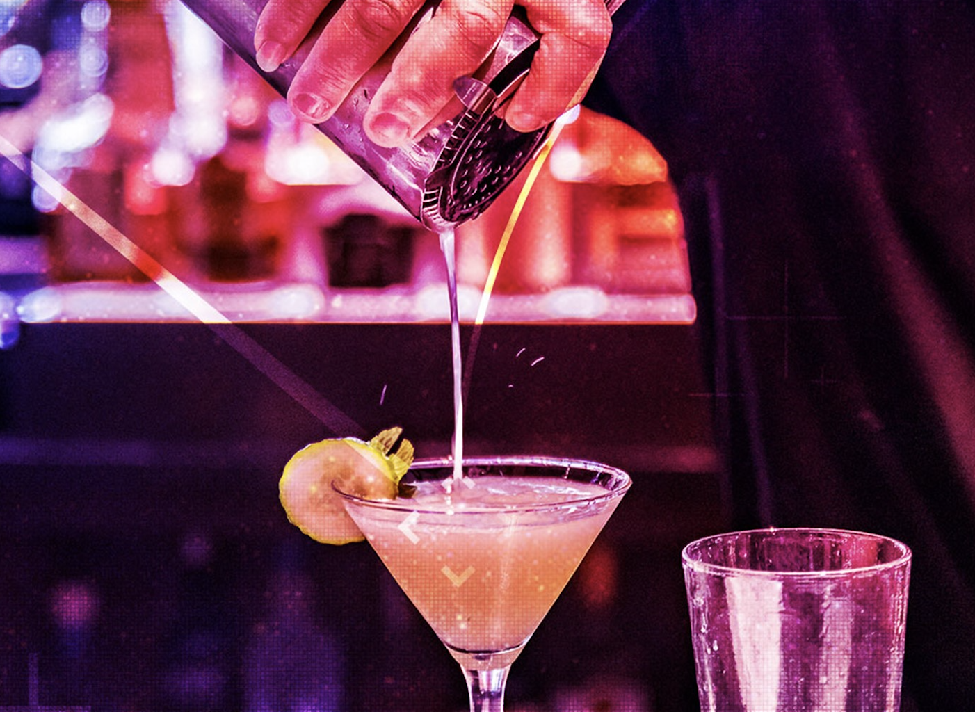 Bartender pouring a drink