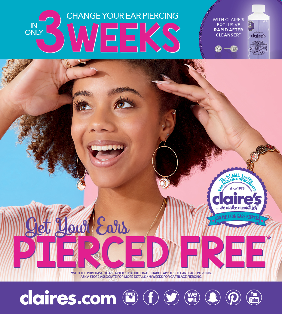 Get Your Ears Pierced FREE