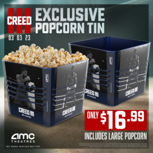 Clinch a CREED III Popcorn Tin