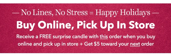 Buy Online, Pick Up in Store