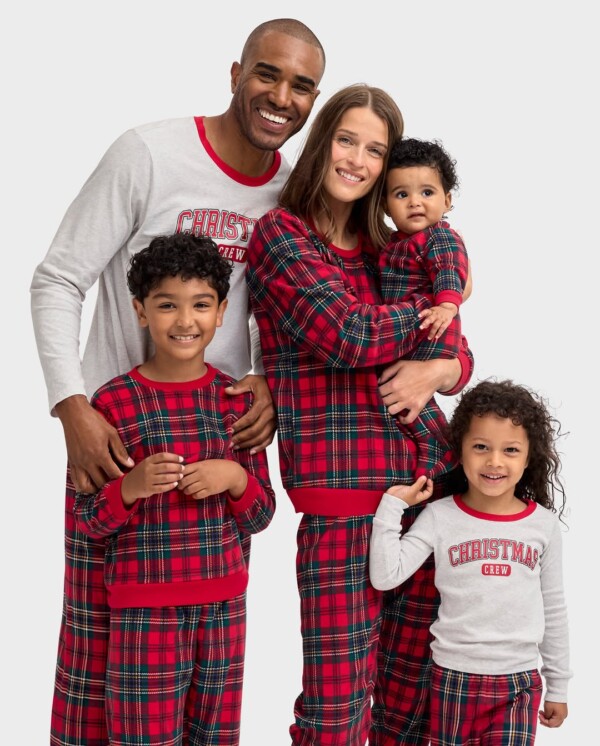 Family with Matching Pajamas