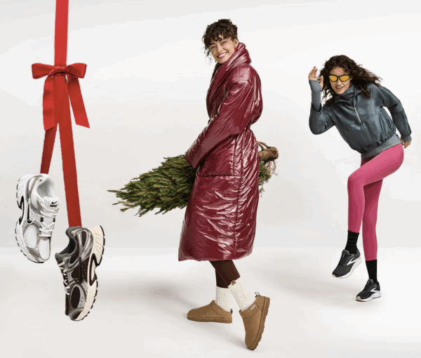 Women posting with shoes