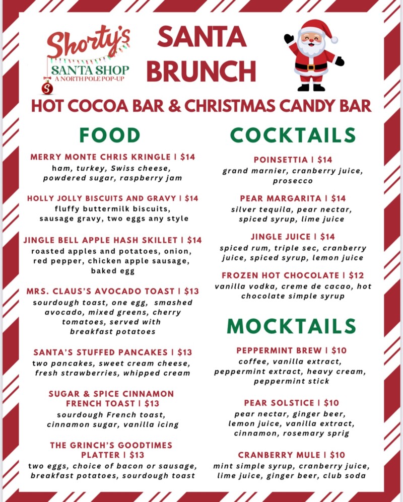 Santa Brunch Menu